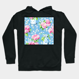 Sky blue French daisy flowers Hoodie